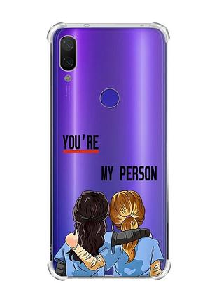 Чохол з потовщеними кутами на xiaomi redmi note 7/7 pro :: подруги з анатомії /принт 251/