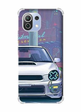 Чехол с утолщёнными углами на xiaomi mi 11 lite :: авто аниме (принт 239)