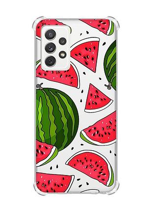 Чохол з потовщеними кутами на samsung galaxy a72 :: кавуни (принт 341)