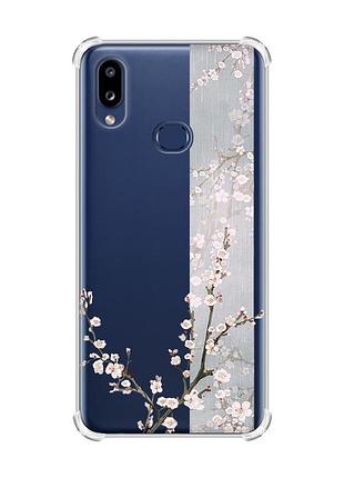 Чехол с утолщенными углами на samsung galaxy a10s/a107 :: цветущая сакура (принт 285)