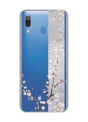 Прозорий чохол на samsung galaxy a30 (2019)/a20 (2019) квітуча сакура (принт 285)