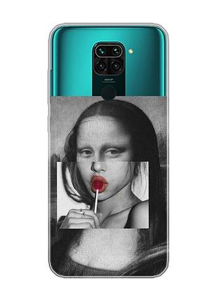 Чехол на xiaomi redmi note 9 :: современная мона лиза (принт 351)