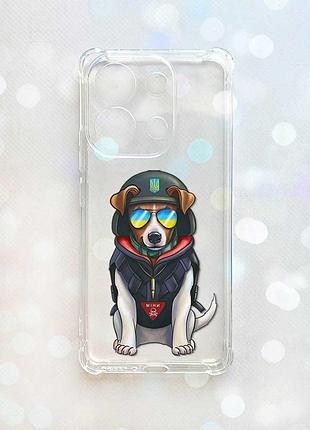 Чехол с утолщёнными углами на xiaomi redmi note 13 4g :: пёс патрон (принт 4)