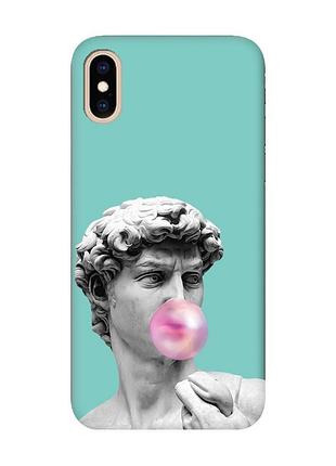 Матовый бирюзовый чехол на iphone xs max :: скульптура (принт 352)