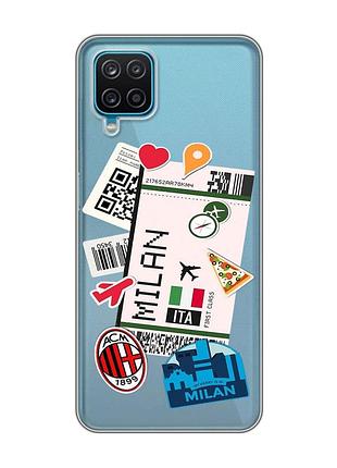Прозрачный чехол на samsung galaxy a12 4g :: путешествия. италия (принт 325)