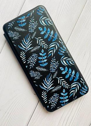 Чехол-книжка с рисунком для xiaomi redmi note 11 pro/12 pro 4g черный :: растительный фон (принт 276) 2