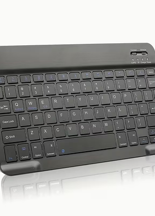 Ультратонка бездротова bluetooth клавіатура 78 клавіш з акумулятором li-pol та type-c чорний