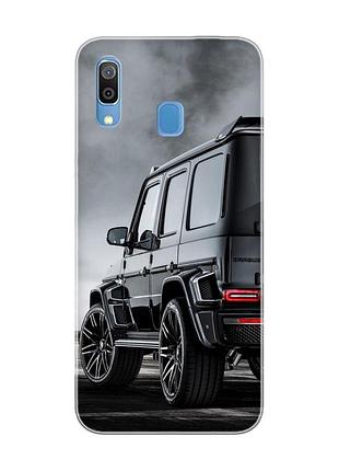 Чехол для samsung galaxy a30 (2019)/a20 (2019) авто чёрное (принт 235)