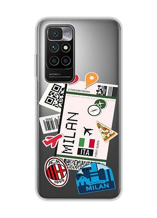 Прозорий чохол для xiaomi redmi 10 :: подорожі. італія (принт 325)