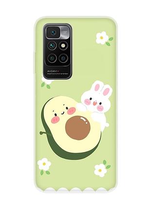 Чехол для xiaomi redmi 10 :: авокадо и зайчонок (принт 311)