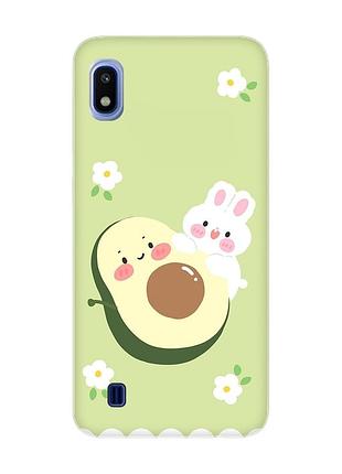 Чехол на samsung galaxy a10 (2019) a105 :: авокадо и зайчонок (принт 311)