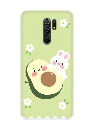 Чохол на xiaomi redmi 9 :: авокадо і зайченя (принт 311)