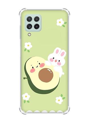 Чохол із потовщеними кутами на samsung galaxy a22 5g / a22s 5g :: авокадо і зайченя (принт 311)