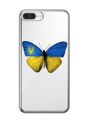 Прозорий чохол на iphone 7 plus/8 plus :: метелик україна (принт 255)