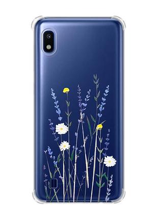 Чехол с утолщёнными углами для samsung galaxy a10 (2019)/a105 :: полевые цветы (принт 270)