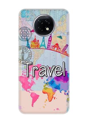 Чехол для xiaomi redmi note 9t/redmi note 9 5g :: путешествие. travel (принт 321)