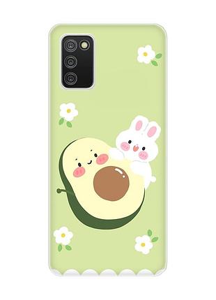 Чехол для samsung galaxy a02s :: авокадо и зайчонок (принт 311)