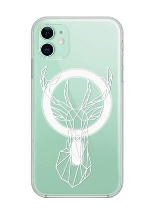 Магнітний чохол на iphone 11 із підтримкою magsafe :: олень (принт 129)