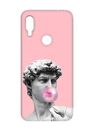 Матовий рожевий чохол на xiaomi redmi note 7/7 pro :: скульптура /принт 352/