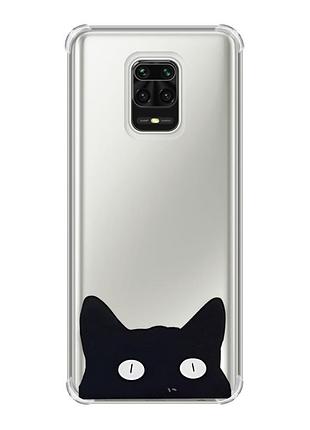 Чохол з потовщеними кутами на xiaomi redmi note 9 pro/ 9s/ 9 pro max :: котик (принт 119)