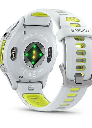 Смарт-часы garmin forerunner 970 gps 1,4" amoled nfc wr50 whitestone/amp yellow (010-02969-11) 4