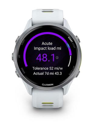 Смарт-часы garmin forerunner 970 gps 1,4" amoled nfc wr50 whitestone/amp yellow (010-02969-11) 7