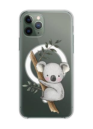 Магнитный чехол на iphone 12/12 pro с поддержкой magsafe :: коала (принт 132)