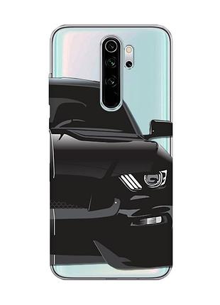 Прозрачный чехол на xiaomi redmi note 8 pro авто чёрное (принт 232)