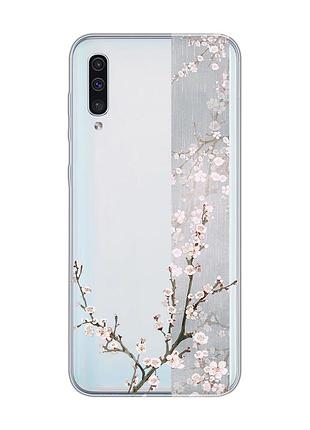 Прозорий чохол на samsung galaxy a50 (2019) a505 :: квітуча сакура (принт 285)