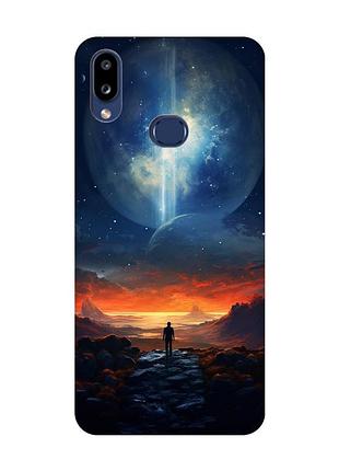 Чехол с розовыми боками на samsung galaxy a10s (a107) :: космос (принт 247)