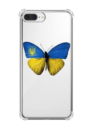 Чохол з потовщеними кутами на iphone 7 plus/8 plus :: метелик україна (принт 255)