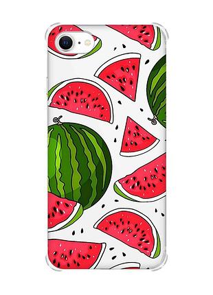 Чохол з потовщеними кутами на iphone 7/ 7s/ 8/ 8s :: кавуни (принт 341)