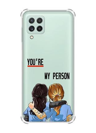 Чехол с утолщёнными углами на samsung galaxy a22 5g / a22s 5g :: подружки с анатомии (принт 251)