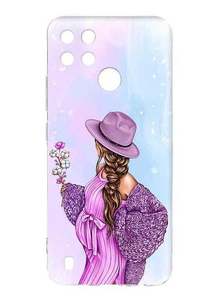 Чехол на realme c21y :: в ожидании девочки (принт 223)