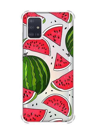 Чохол з потовщеними кутами на samsung galaxy a71/a715 :: кавуни (принт 341)