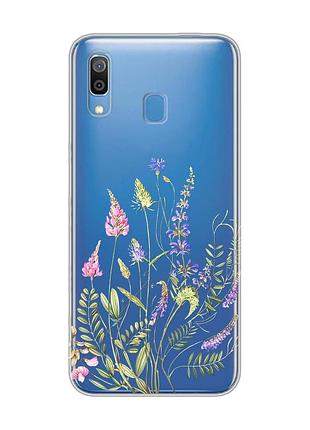 Прозорий чохол на samsung galaxy a30 (2019)/a20 (2019) квіткова ідилія (принт 382)