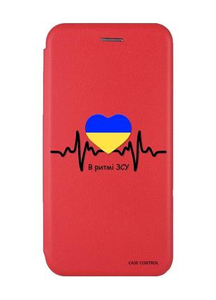 Чехол-книжка с рисунком для xiaomi redmi note 8t красный :: в ритме зсу (принт 70)