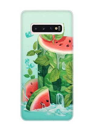 Чехол на samsung galaxy s10 :: арбузный айсберг (принт 339)