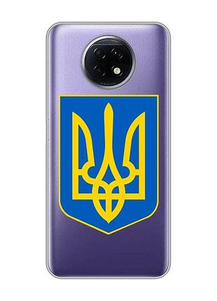 Прозорий чохол на xiaomi redmi note 9t/redmi note 9 5g :: тризуб україна (принт 256)