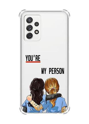 Чехол с утолщёнными углами на samsung galaxy a72 :: подружки с анатомии (принт 251)