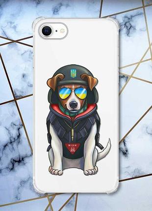 Чохол з потовщеними кутами на iphone 7/ 7s/ 8/ 8s :: патрон (патріотичний принт 4)