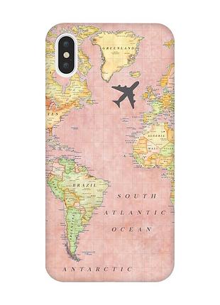 Чохол на iphone xs max :: подорожі. карта (принт 320)