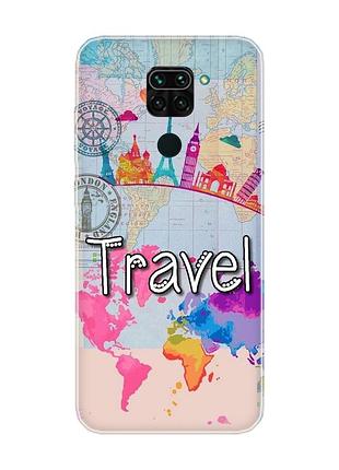 Чехол на xiaomi redmi note 9 :: путешествие. travel (принт 321)