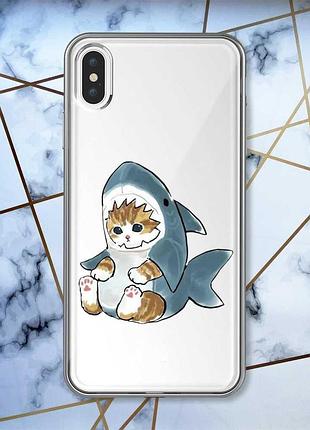 Прозрачный чехол на iphone xs max :: котёнок (принт 120)