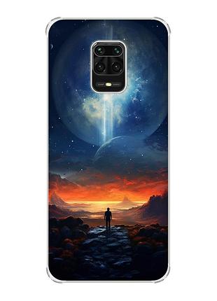 Чохол з потовщеними кутами на xiaomi redmi note 9 pro/ 9s/ 9 pro max :: космос (принт 247)