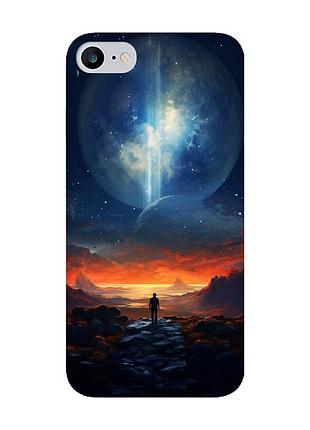 Чохол з рожевими боками на iphone 7 / 8 :: космос (принт 247)