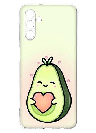 Чехол на samsung a04s/a13 5g :: кавай авокадо с сердечком (принт 310)