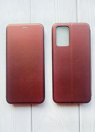 Чехол-книжка для xiaomi redmi 10 бордовый