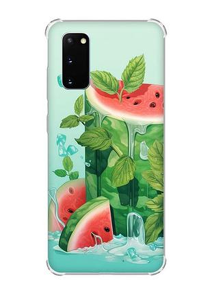 Чохол із потовщеними кутами на samsung galaxy s20 plus :: кавуновий айсберг (принт 339)