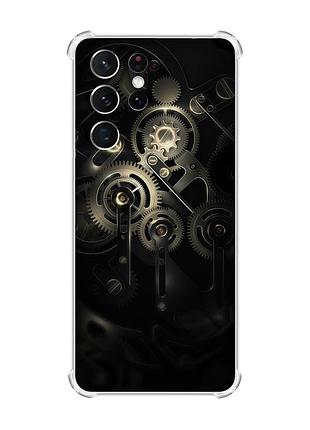 Чехол с утолщёнными углами на samsung galaxy s21 ultra механизм (принт: 238)